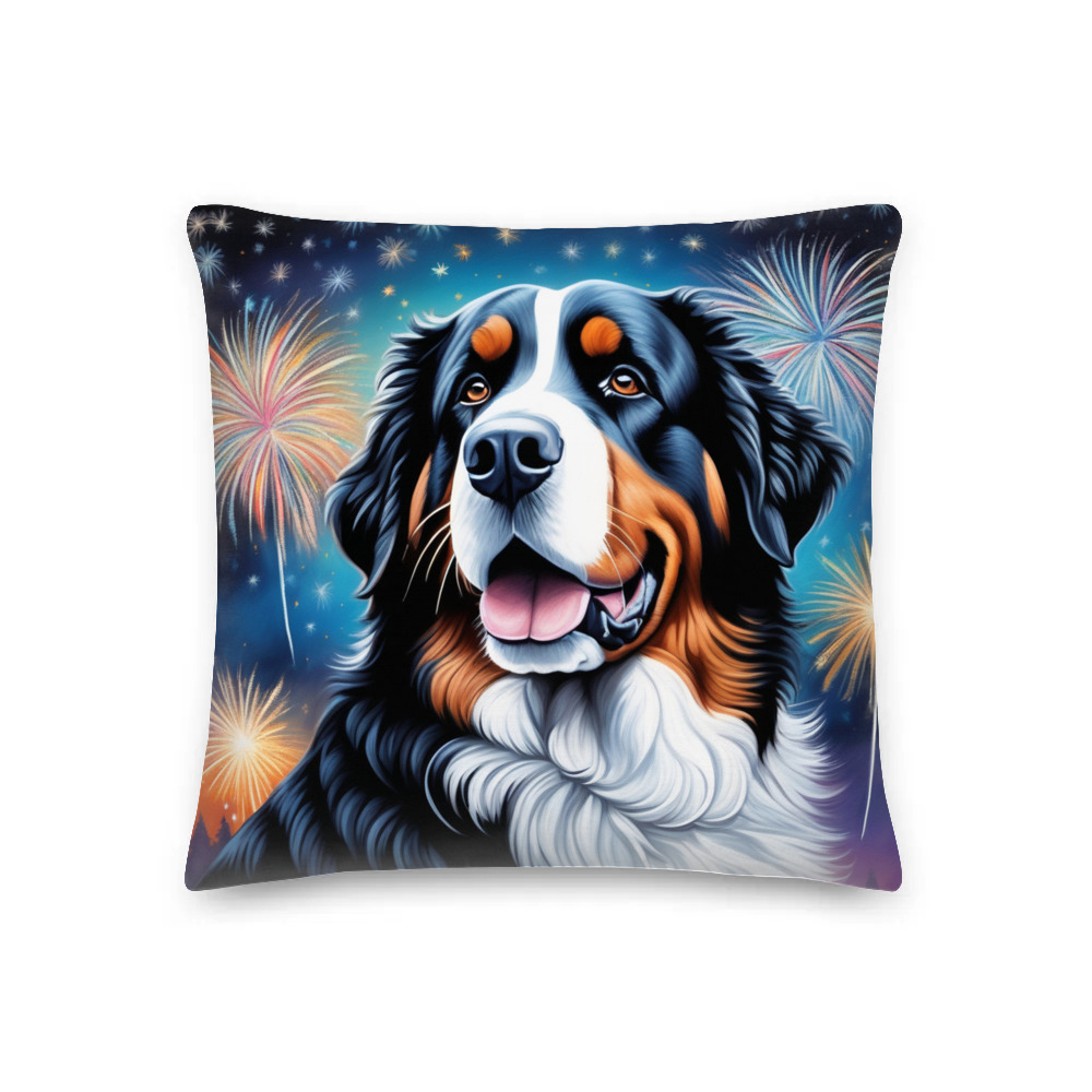 PugMug Custom Bernese Mountain Dog Premium Pillow