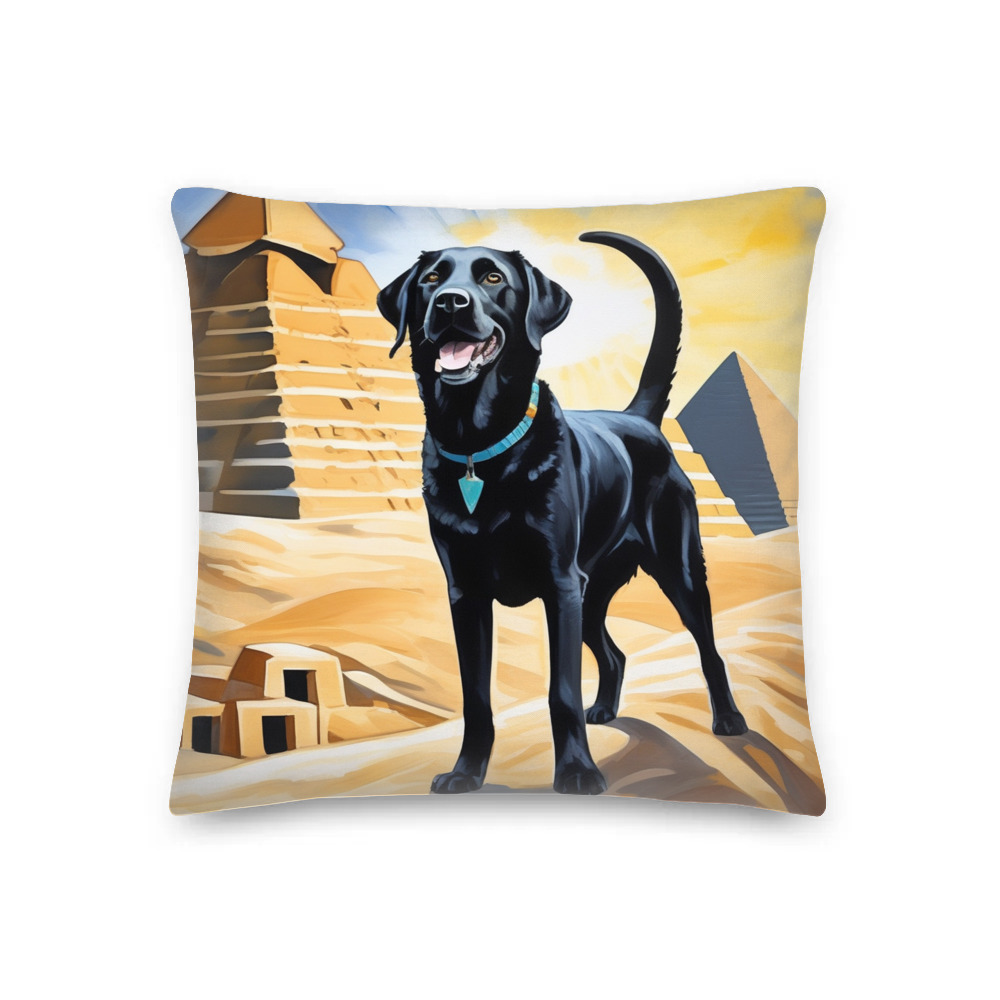 PugMug Custom Black Labrador Retriever Premium Pillow
