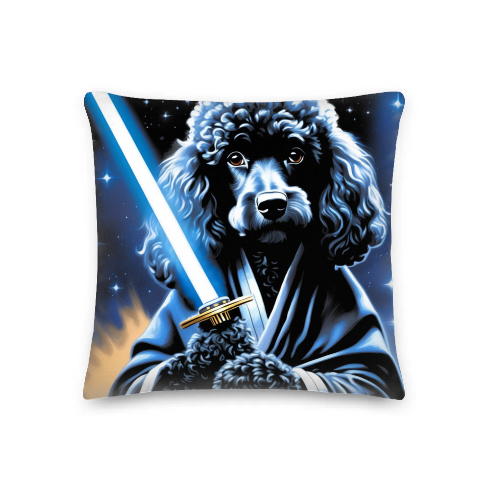 PugMug Custom Black Poodle Premium Pillow