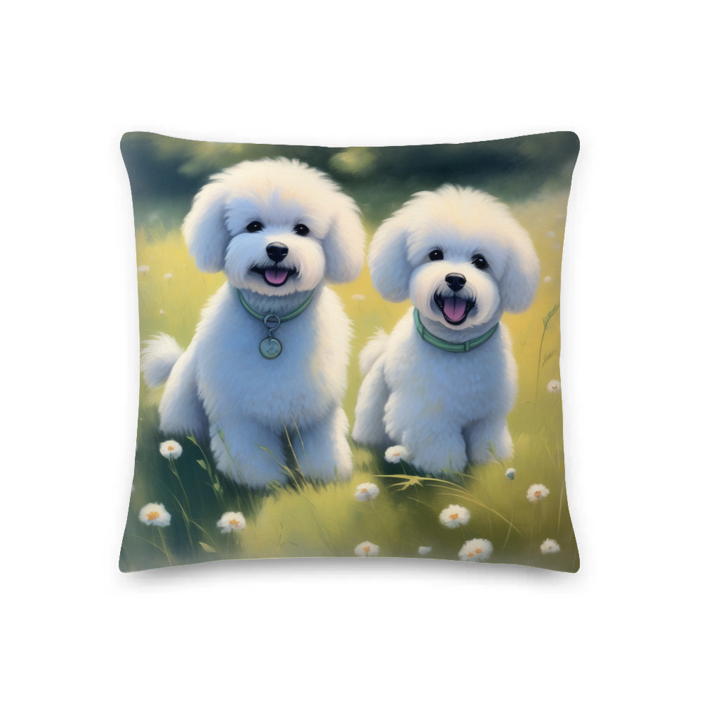 PugMug Custom Bichons Frise Premium Pillow