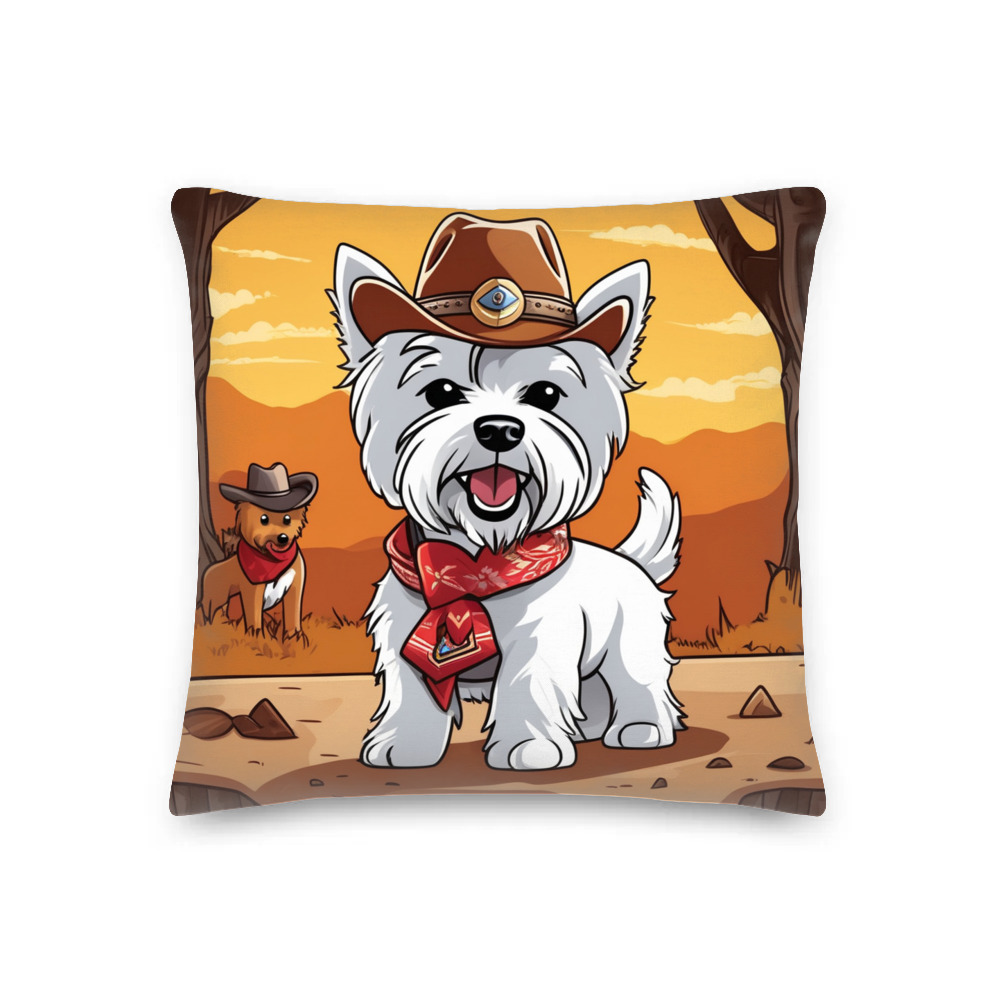 PugMug Custom West Highland White Terrier Premium Pillow