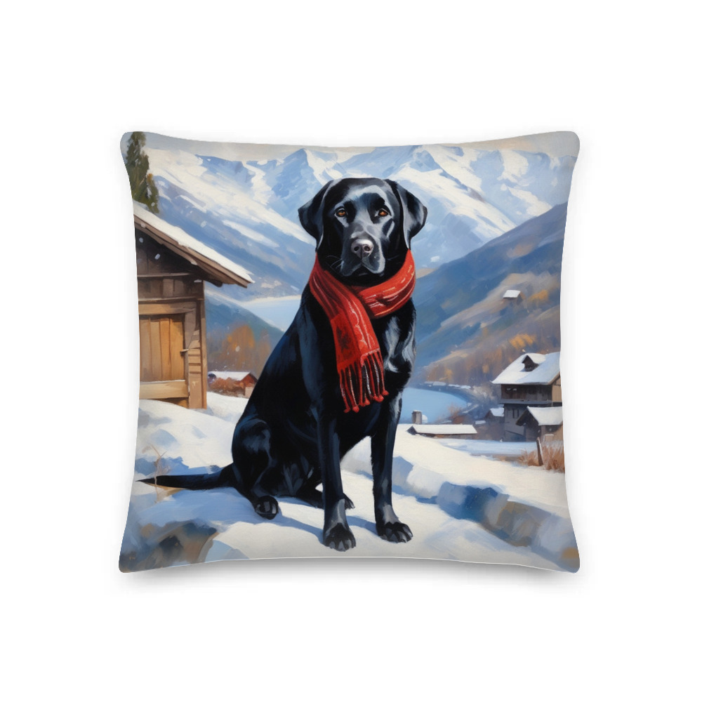 PugMug Custom Black Labrador Retriever Premium Pillow