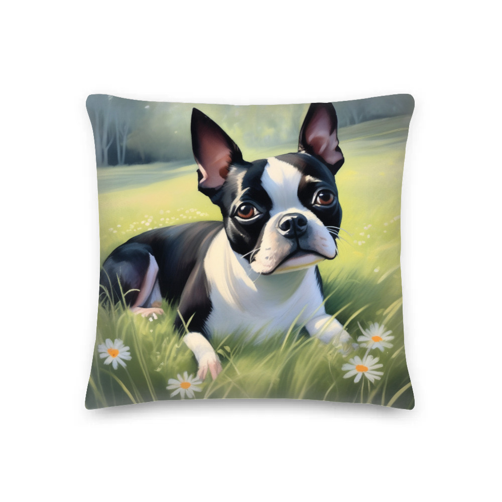 PugMug Custom Boston Terrier Premium Pillow