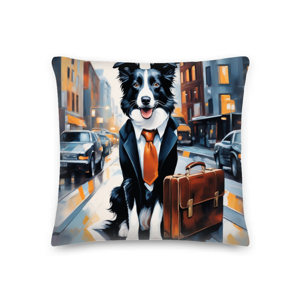PugMug Custom Border Collie Premium Pillow