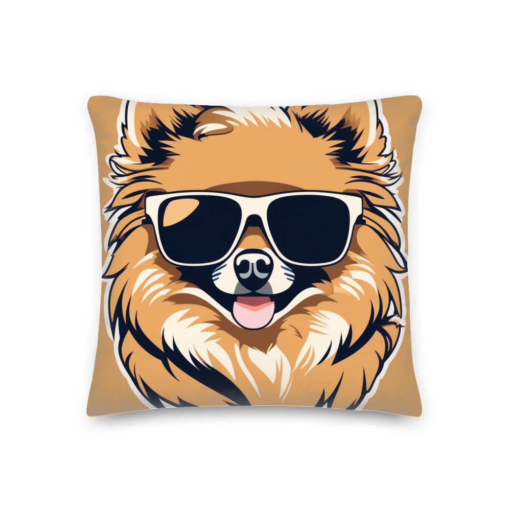 PugMug Custom Tan Pomeranian Premium Pillow
