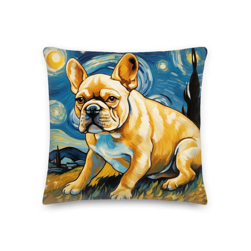 PugMug Custom Tan French Bulldog Premium Pillow