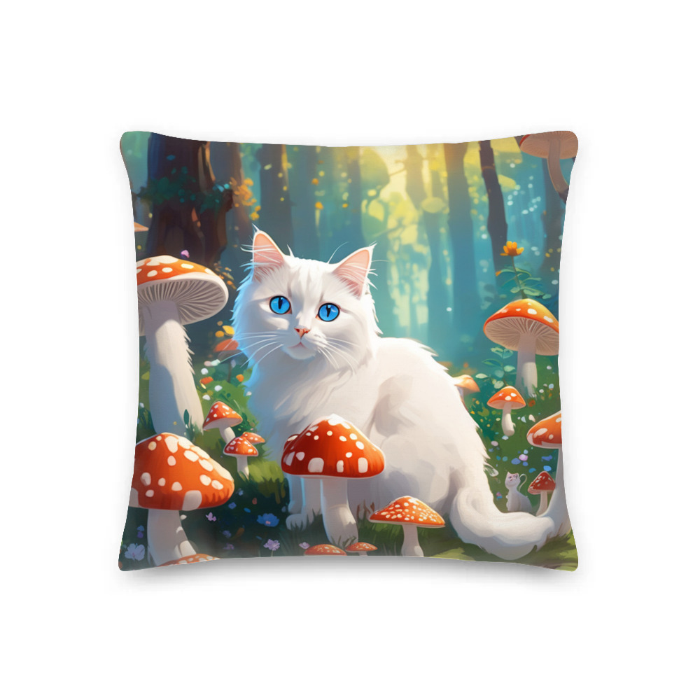PugMug Custom White Ragdoll Cat Premium Pillow