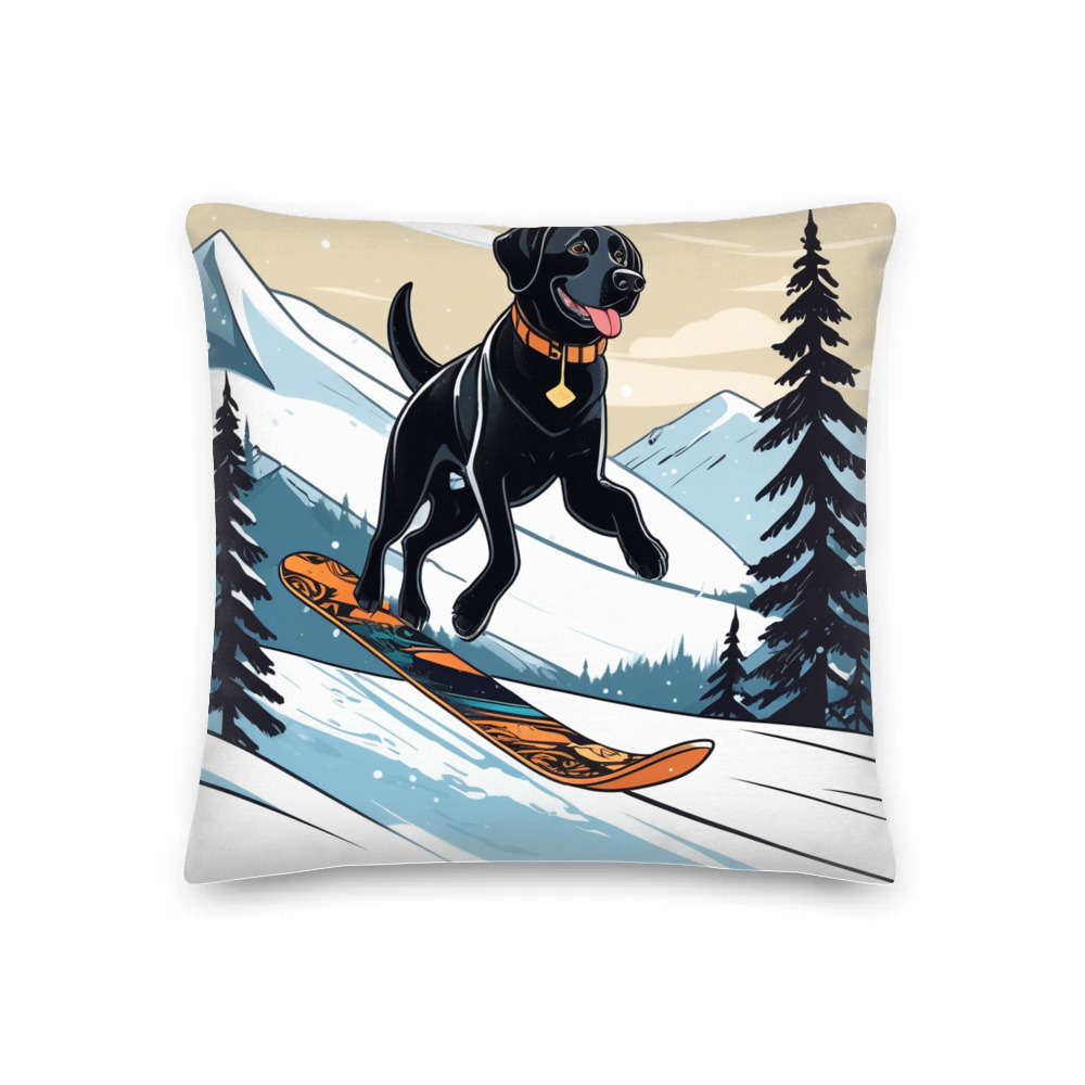 PugMug Custom Black Labrador Retriever Premium Pillow