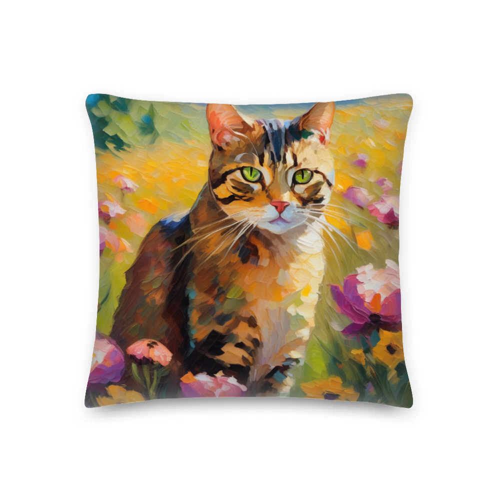 PugMug Custom Tabby Exotic Cat Premium Pillow