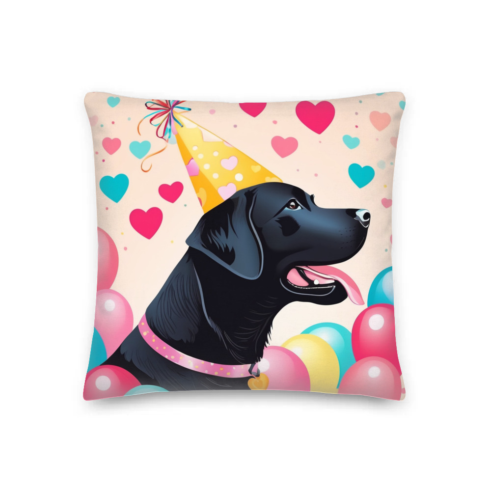 PugMug Custom Black Labrador Retriever Premium Pillow