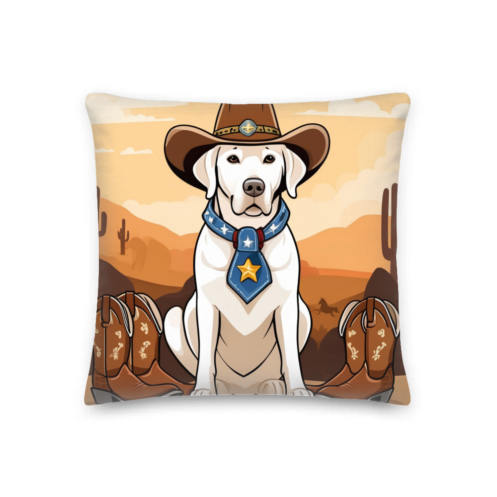 PugMug Custom White Labrador Retriever Premium Pillow