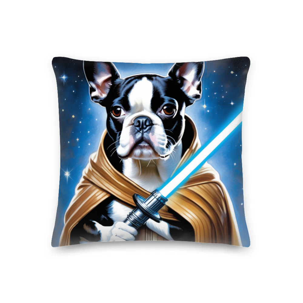 PugMug Custom Boston Terrier Premium Pillow
