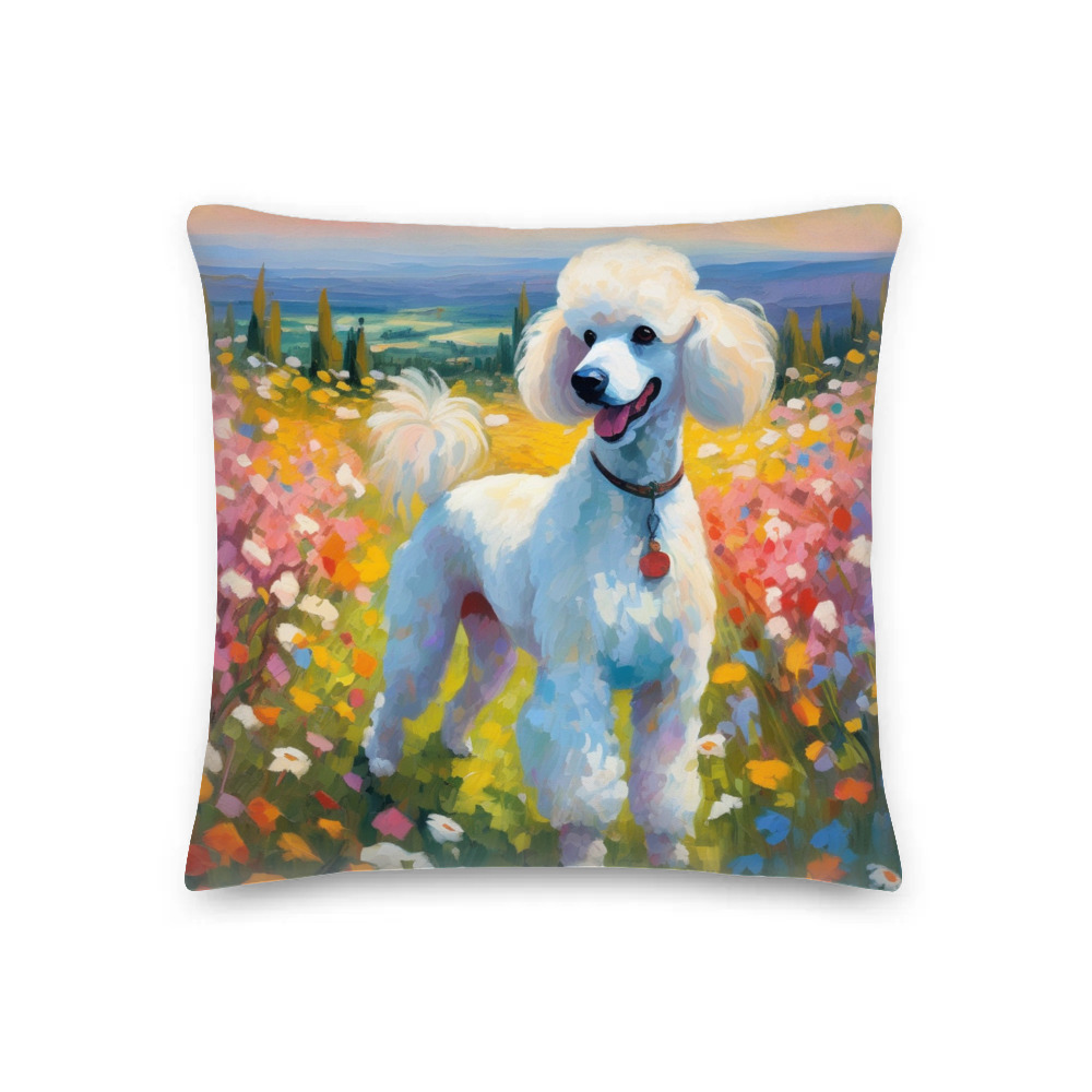 PugMug Custom White Poodle Premium Pillow