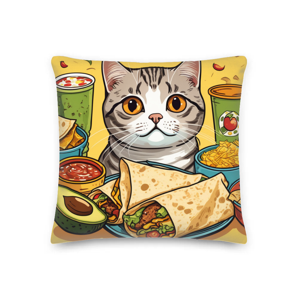 PugMug Custom Tabby Scottish Fold Cat Premium Pillow