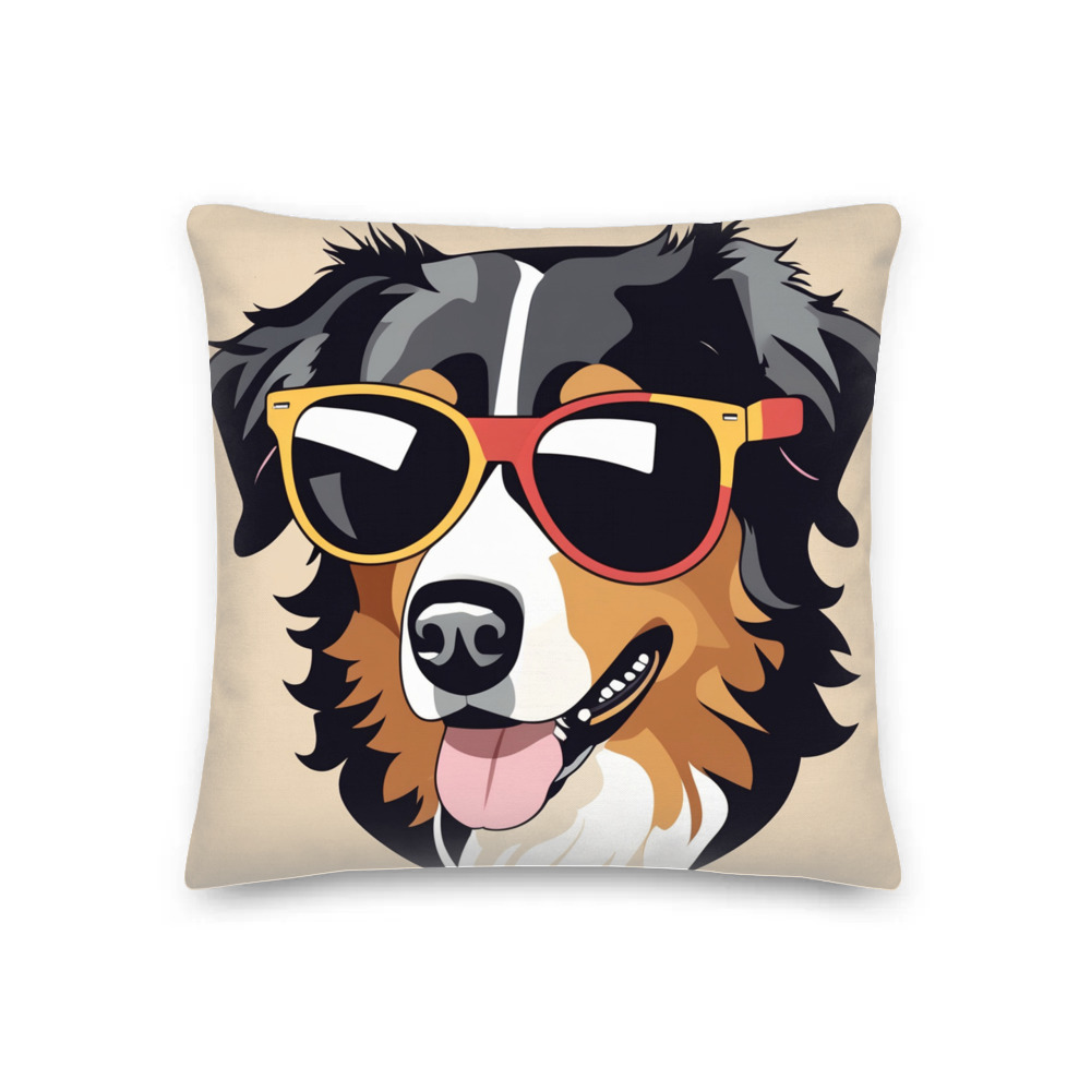 PugMug Custom Miniature American Shepherd Premium Pillow