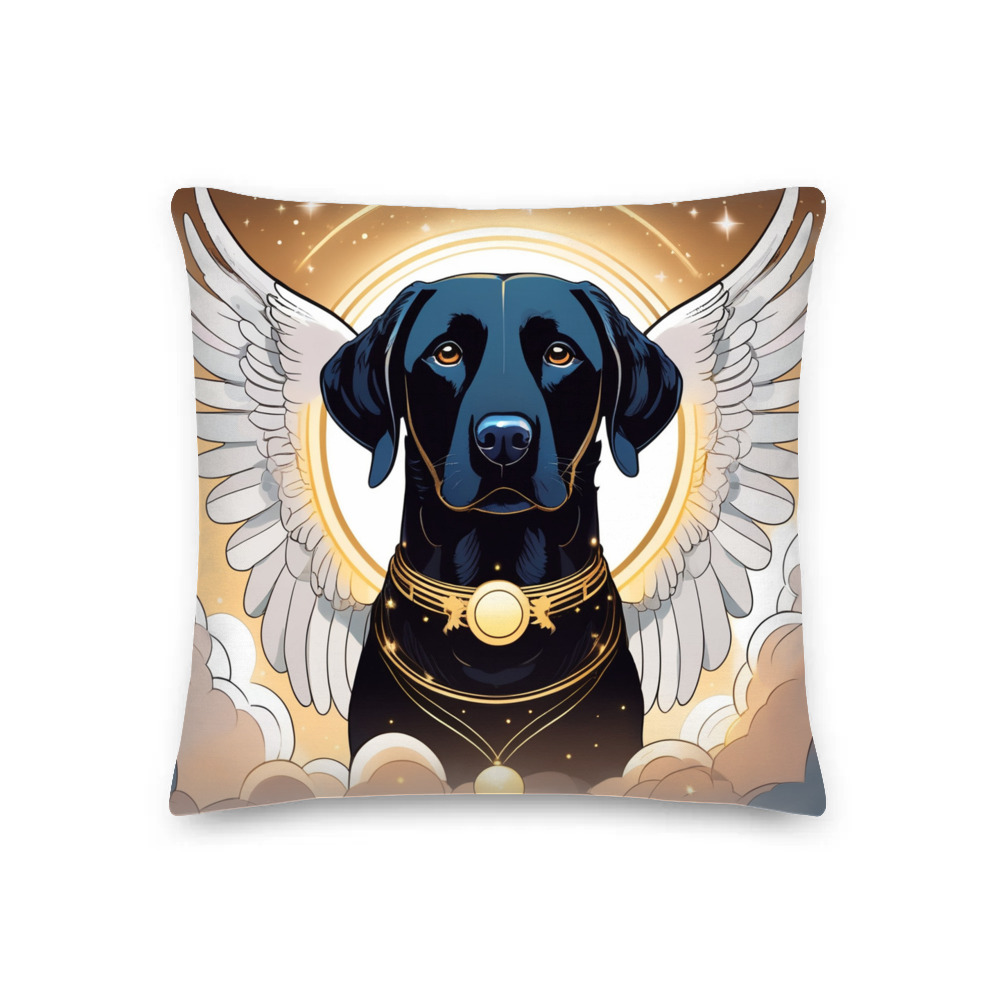 PugMug Custom Black Labrador Retriever Premium Pillow