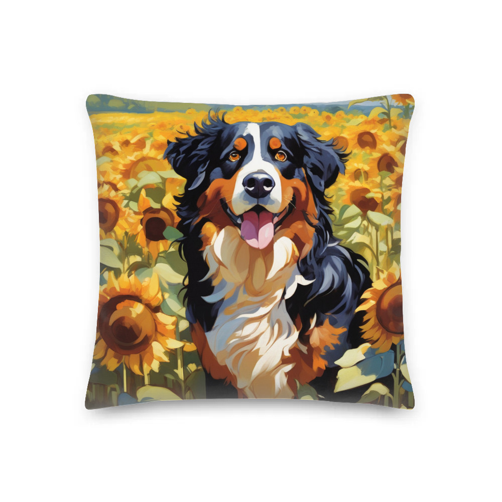 PugMug Custom Bernese Mountain Dog Premium Pillow
