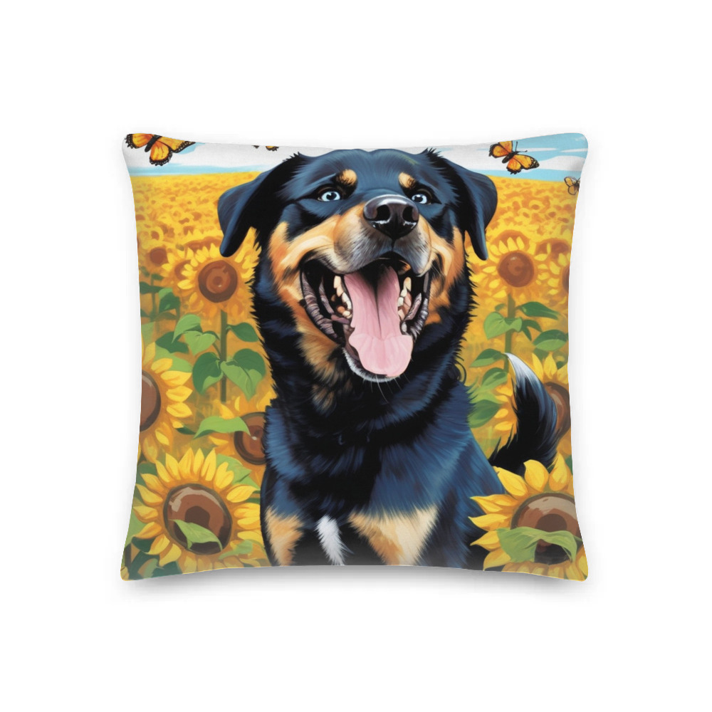 PugMug Custom Blue Premium Pillow