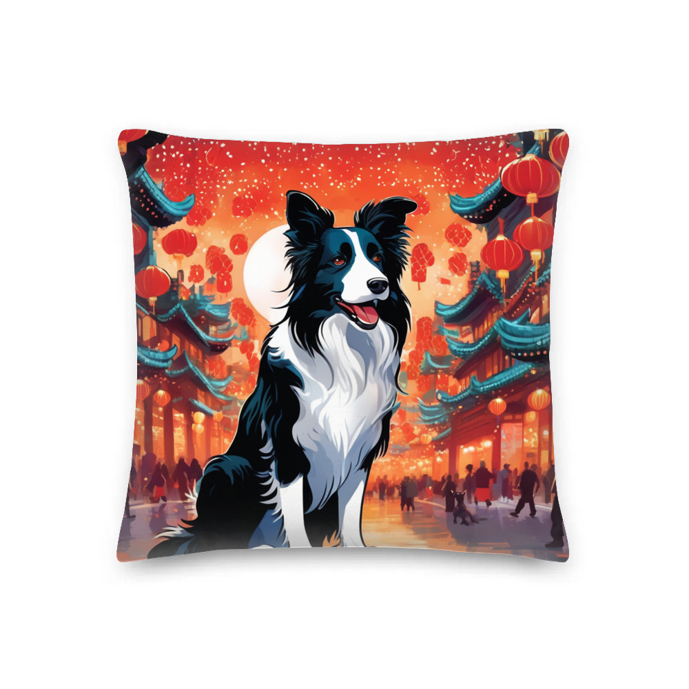 PugMug Custom Border Collie Premium Pillow
