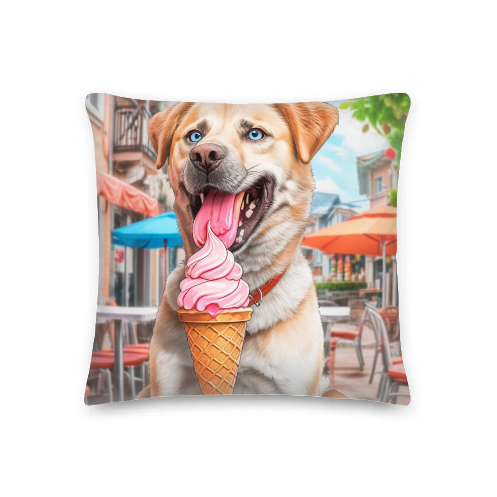 PugMug Custom Blue Premium Pillow