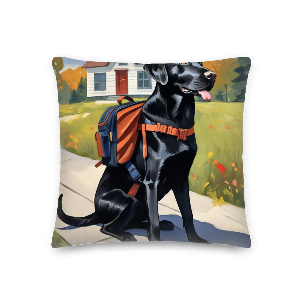 PugMug Custom Black Labrador Retriever Premium Pillow