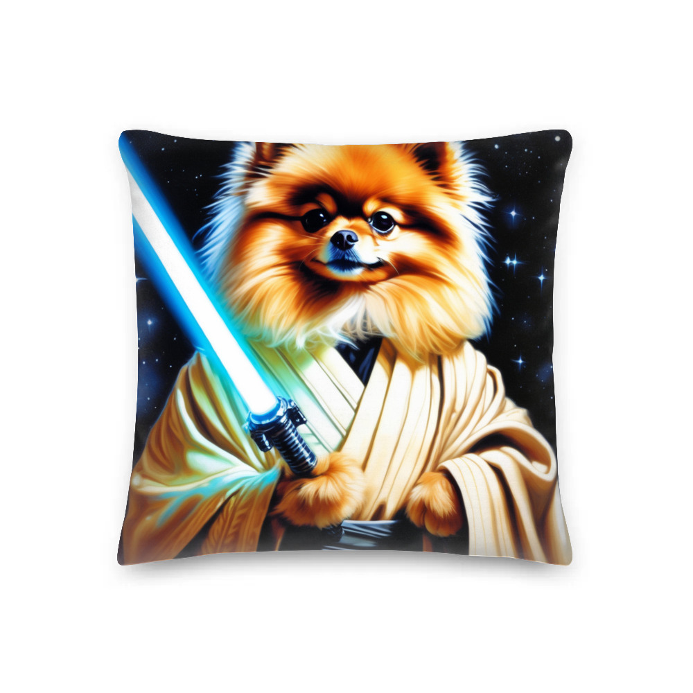 PugMug Custom Tan Pomeranian Premium Pillow