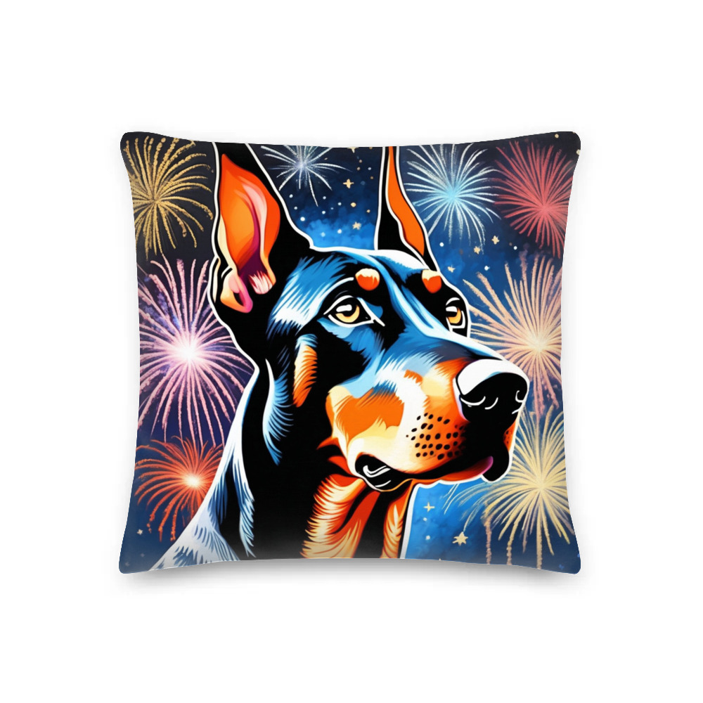 PugMug Custom Doberman Pinscher Premium Pillow