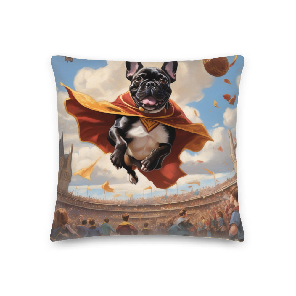 PugMug Custom Tan French Bulldog Premium Pillow