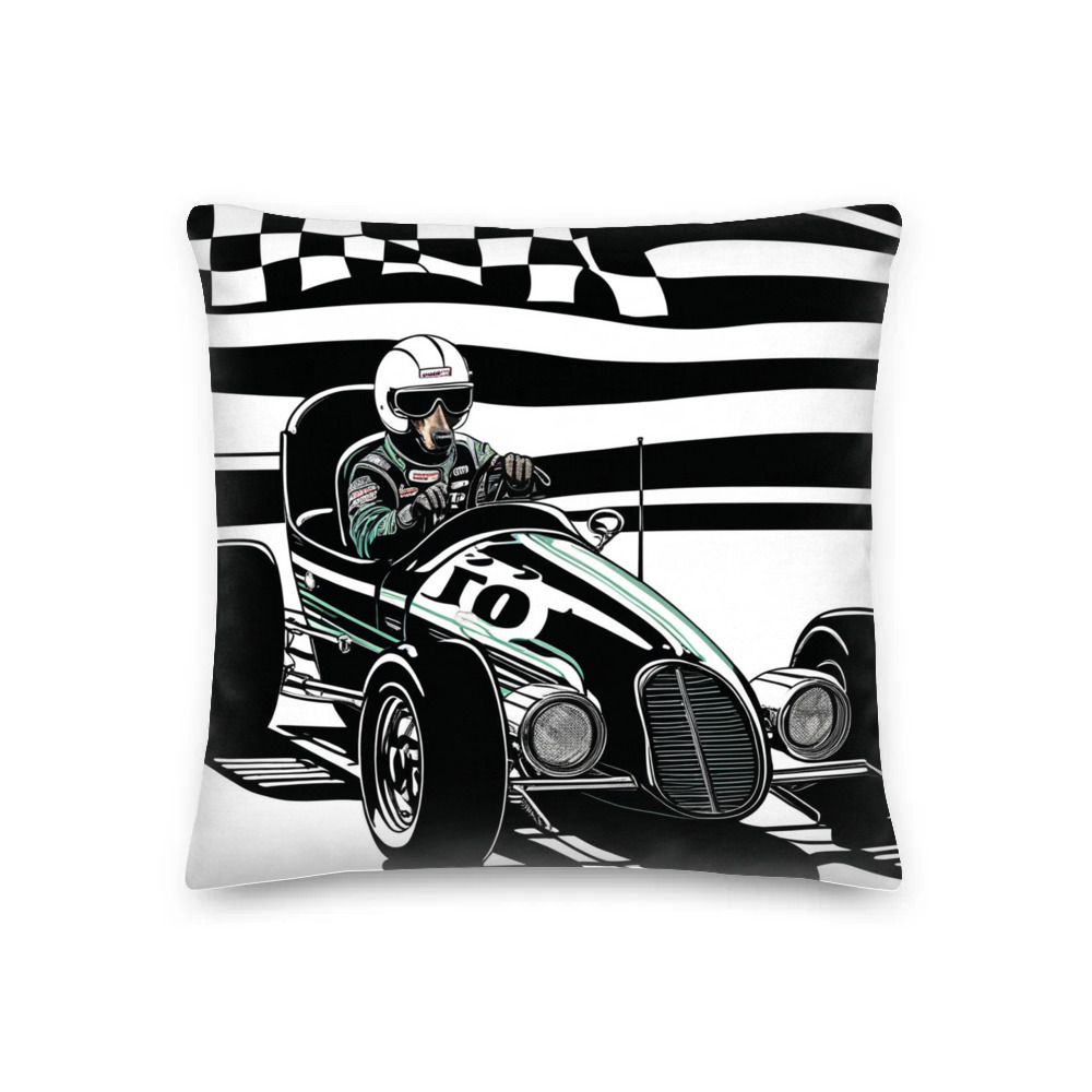 PugMug Custom Black Dachshund Premium Pillow