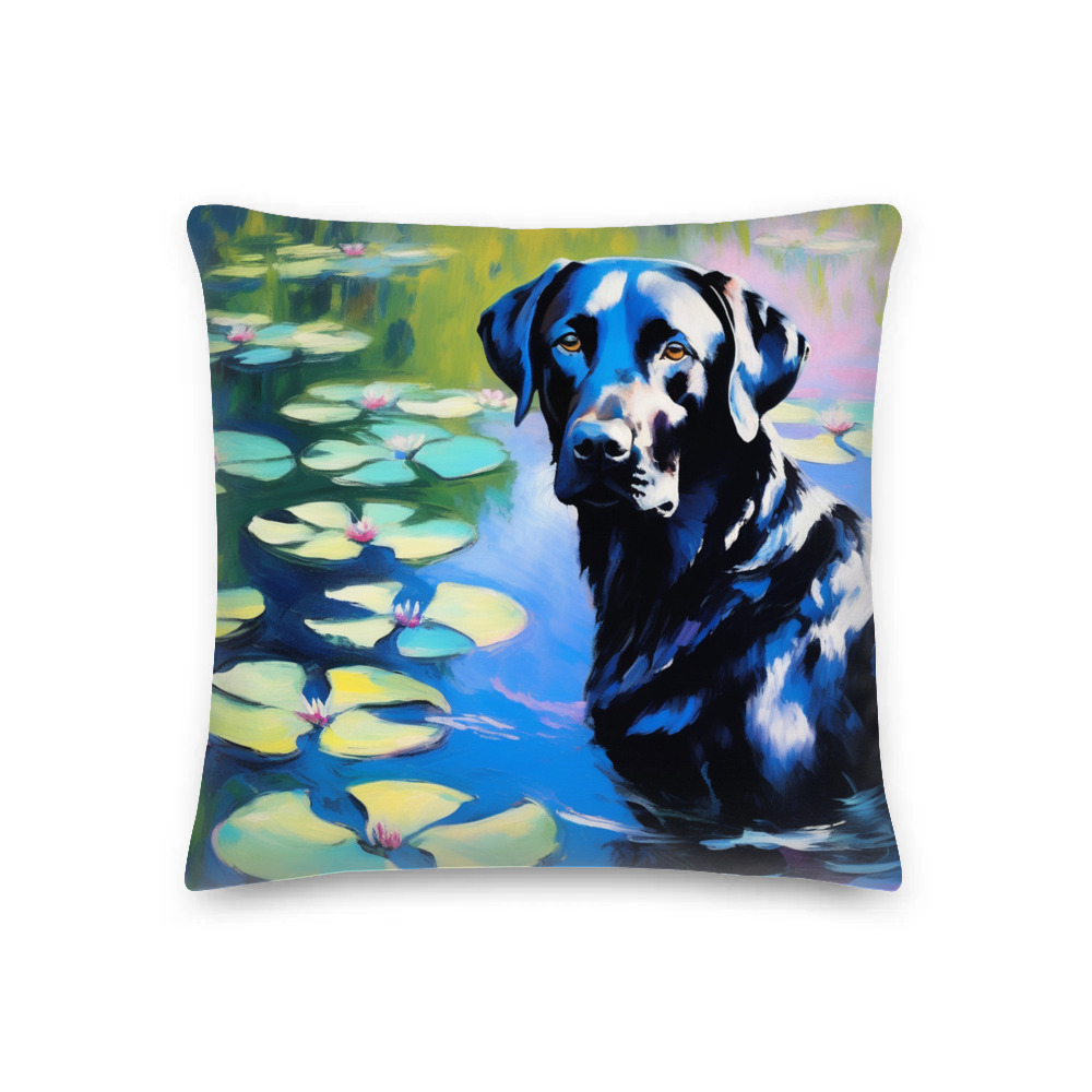 PugMug Custom Black Labrador Retriever Premium Pillow
