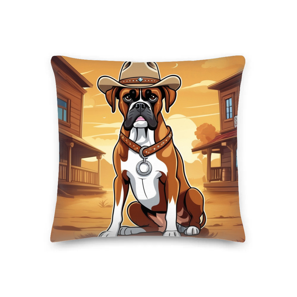 PugMug Custom Boxer Dog Premium Pillow