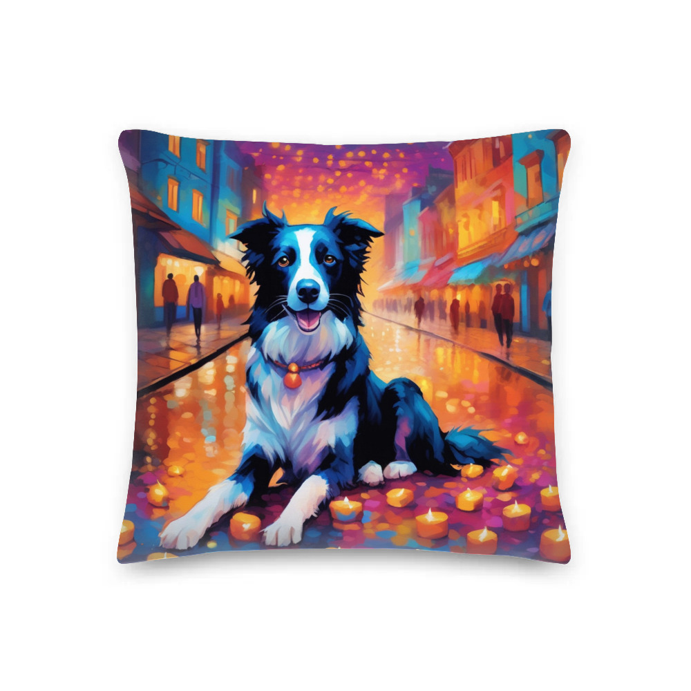 PugMug Custom Border Collie Premium Pillow