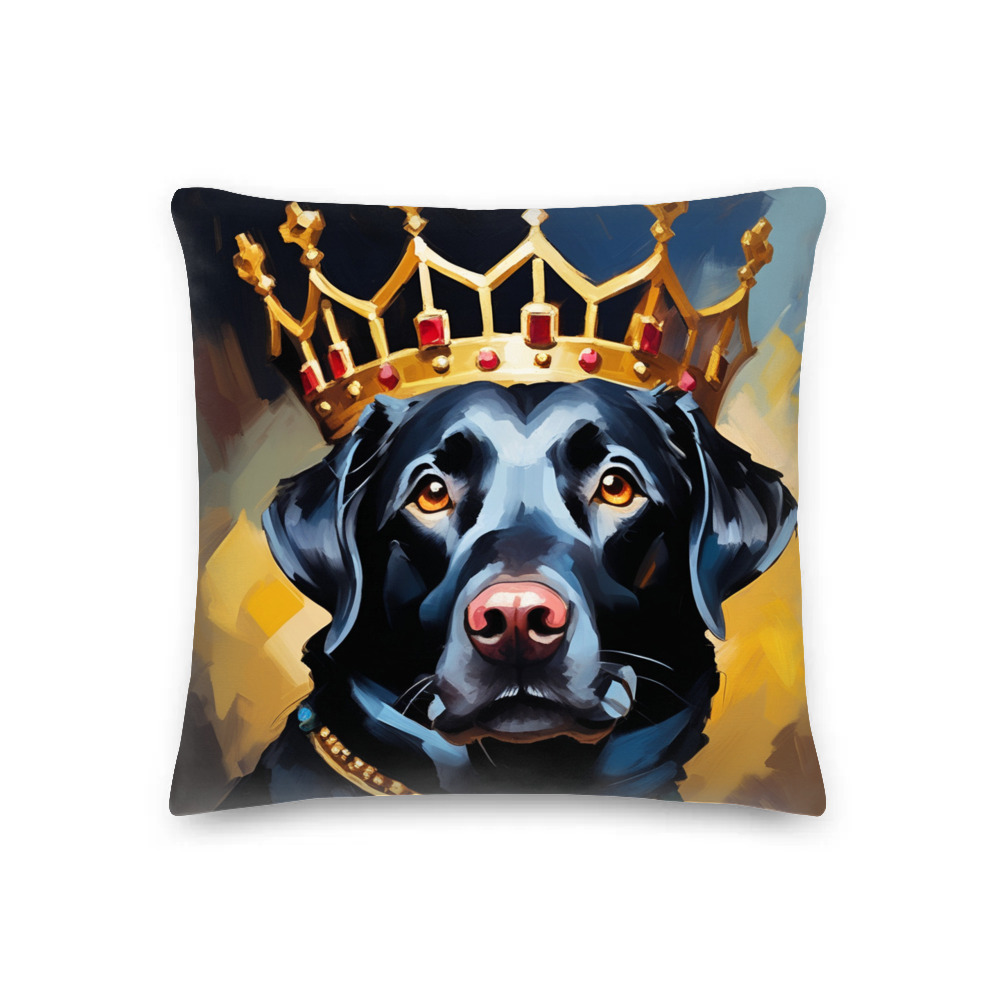 PugMug Custom Black Labrador Retriever Premium Pillow