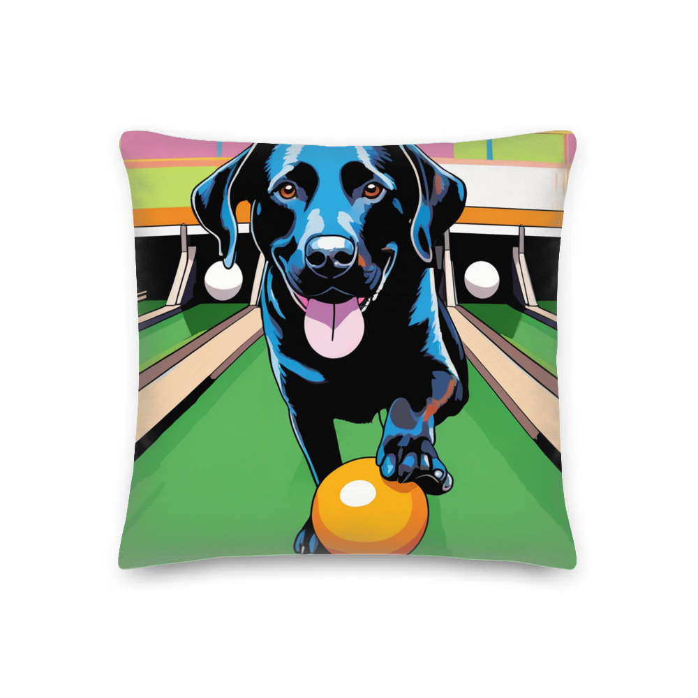 PugMug Custom Black Labrador Retriever Premium Pillow