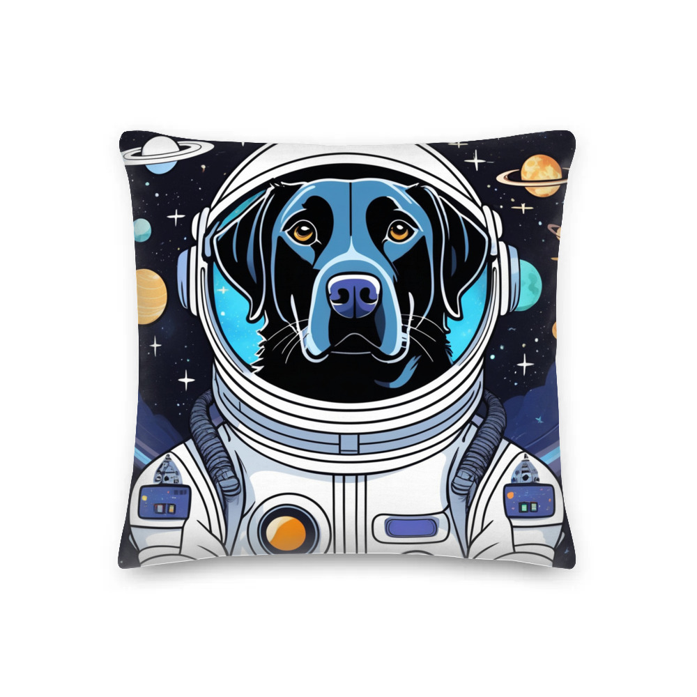 PugMug Custom Black Labrador Retriever Premium Pillow
