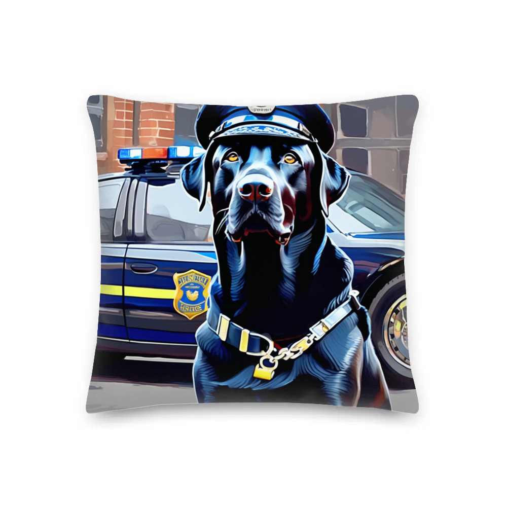 PugMug Custom Black Labrador Retriever Premium Pillow