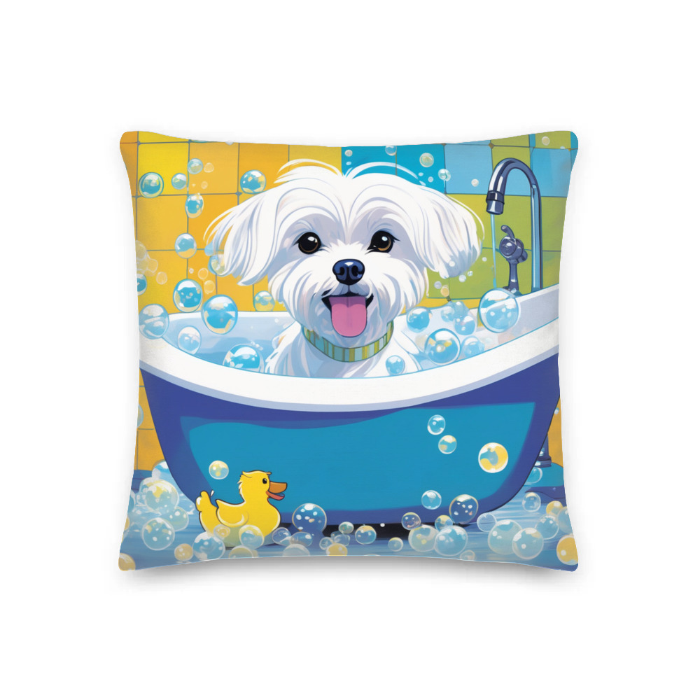 PugMug Custom Maltese Dog Premium Pillow