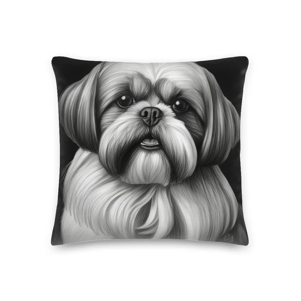 PugMug Custom Shih Tzu Premium Pillow