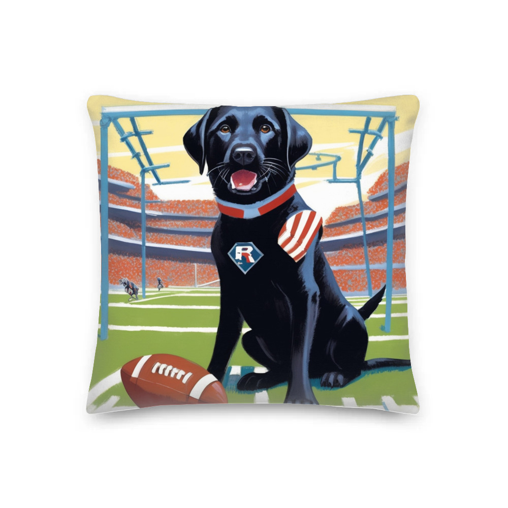 PugMug Custom Black Labrador Retriever Premium Pillow