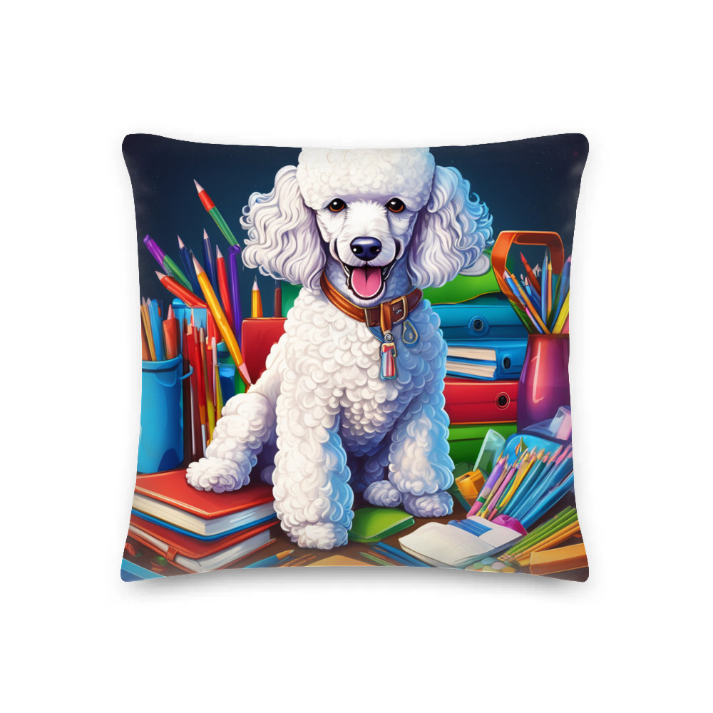 PugMug Custom White Poodle Premium Pillow