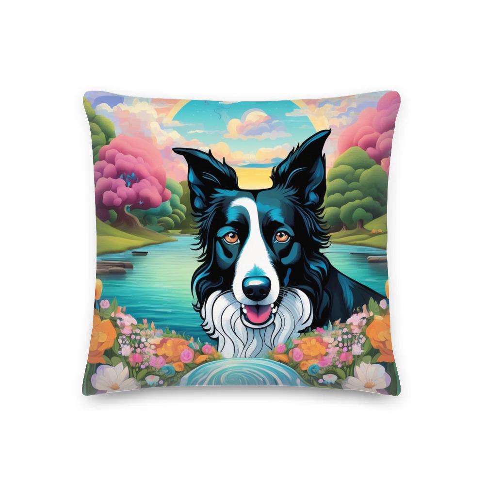 PugMug Custom Border Collie Premium Pillow