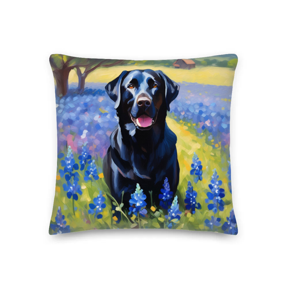 PugMug Custom Black Labrador Retriever Premium Pillow