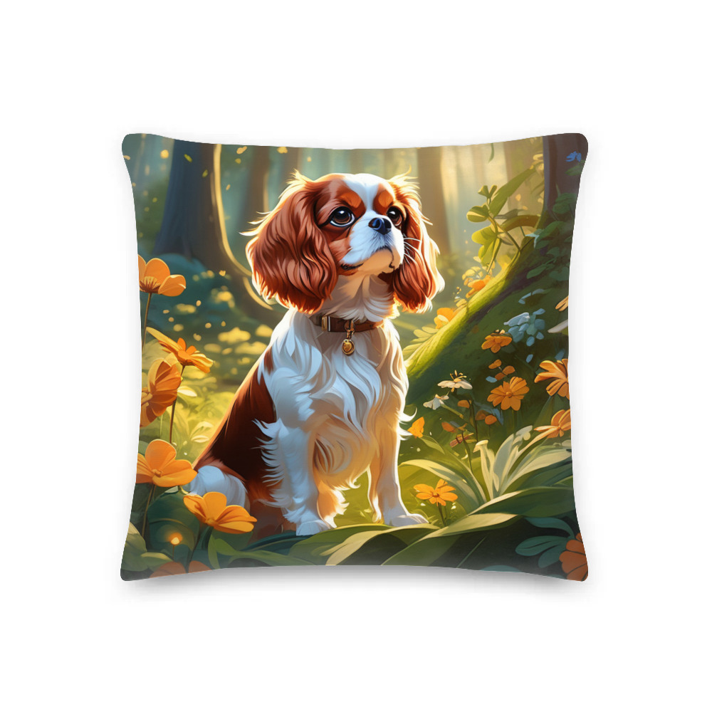 PugMug Custom Cavalier King Charles Spaniel Premium Pillow