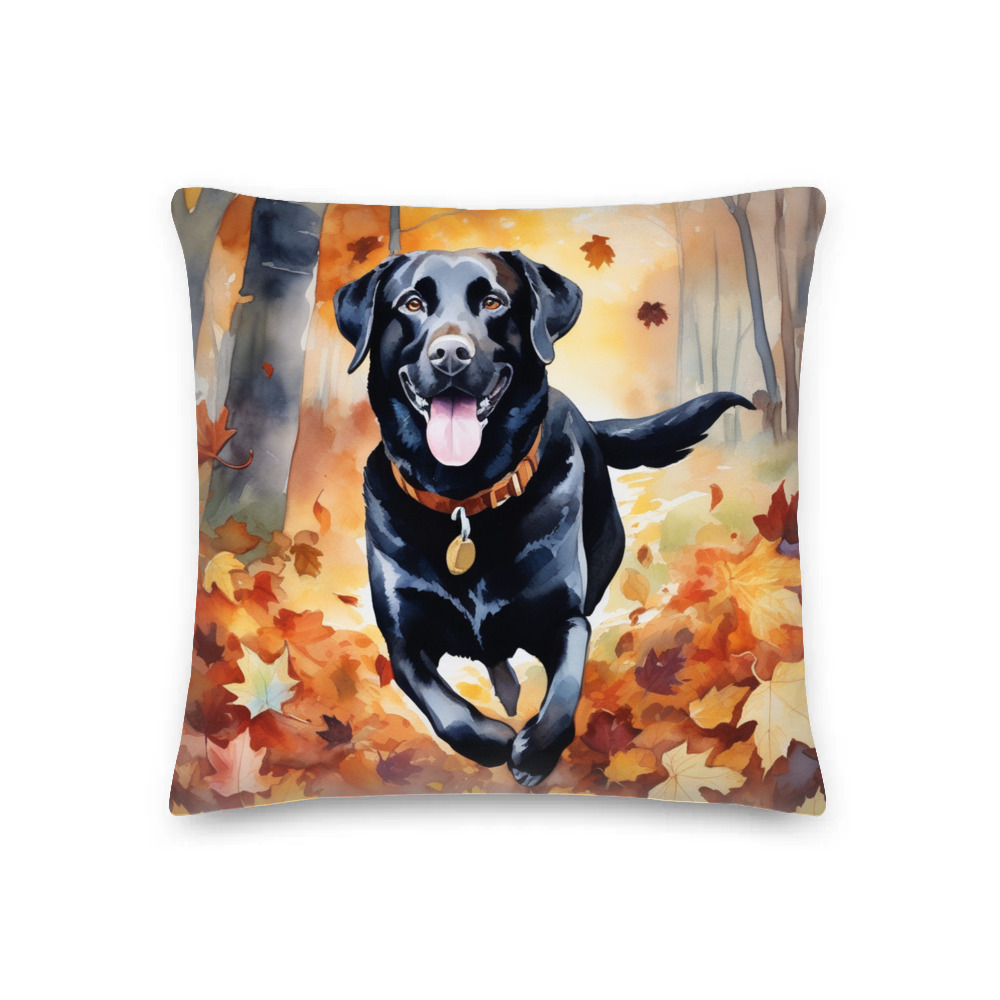 PugMug Custom Black Labrador Retriever Premium Pillow
