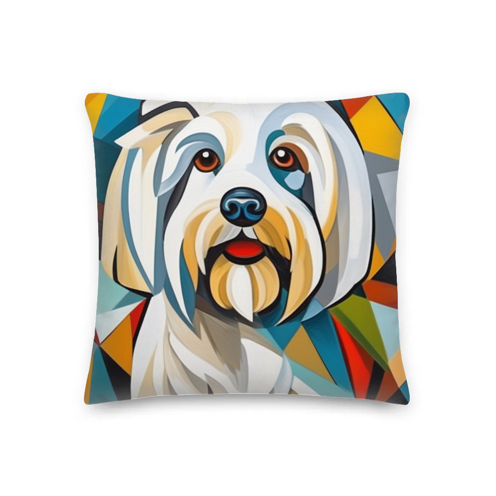 PugMug Custom White Havanese Dog Premium Pillow