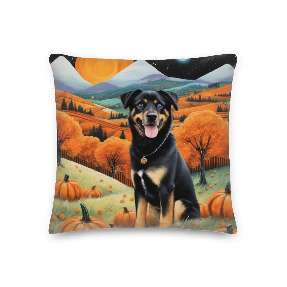 PugMug Custom Blue Premium Pillow