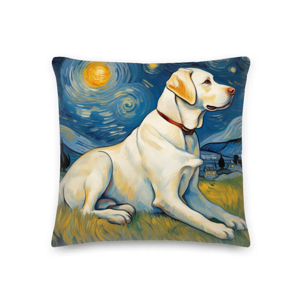 PugMug Custom White Labrador Retriever Premium Pillow