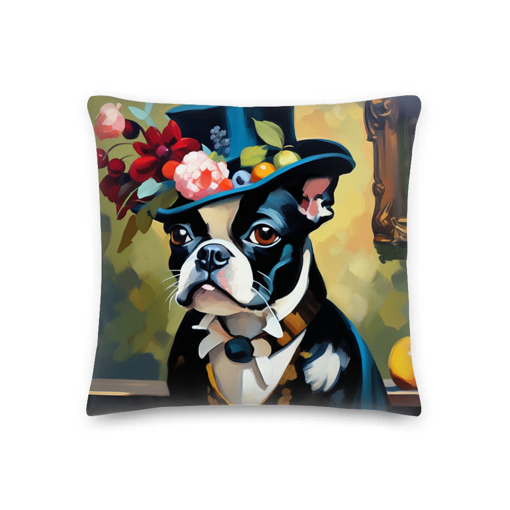 PugMug Custom Boston Terrier Premium Pillow