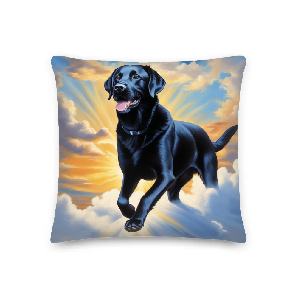 PugMug Custom Black Labrador Retriever Premium Pillow