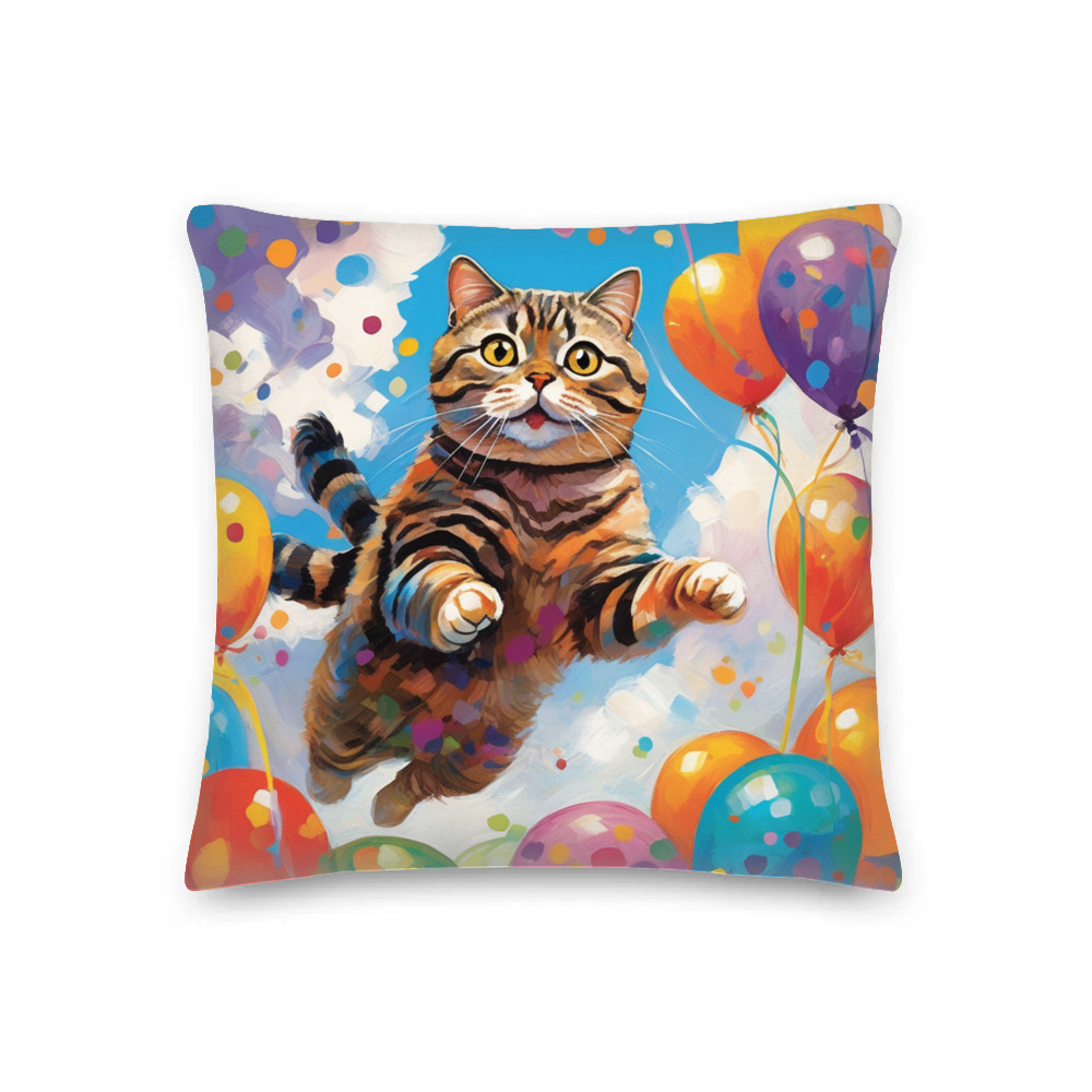 PugMug Custom Tabby Scottish Fold Cat Premium Pillow